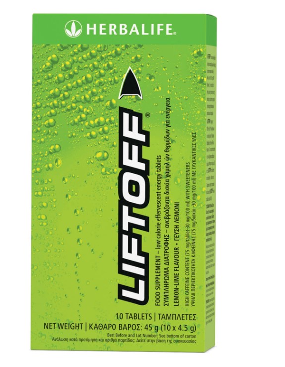 Herbalife Lift Off® Effervescent Energy Drink Lemon-lime 10 tablets per box