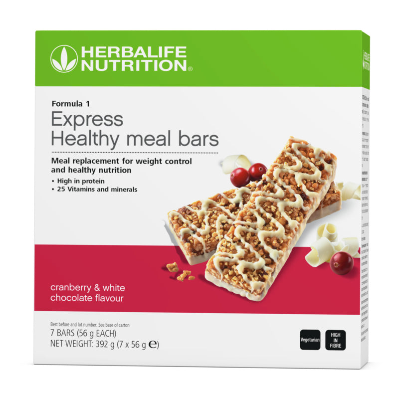 Herbalife F1 Express Bars Cranberry White Chocolate x7