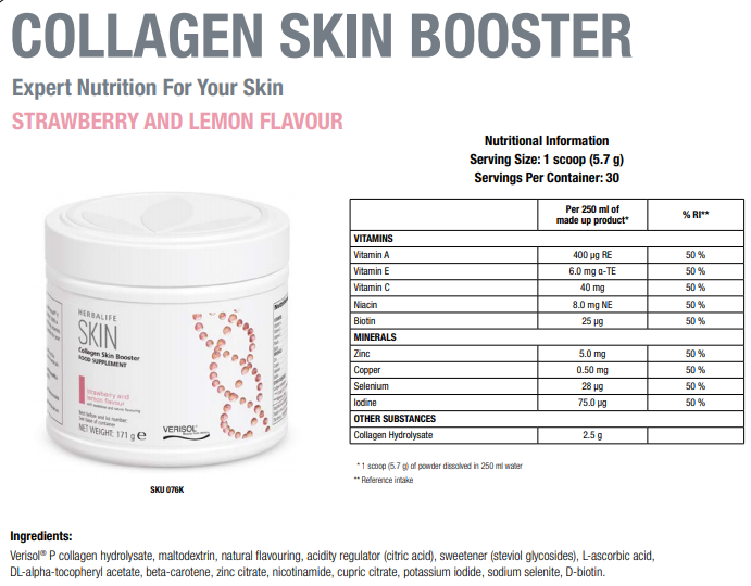 Herbalife SKIN® Collagen Beauty Booster Strawberry & Lemon