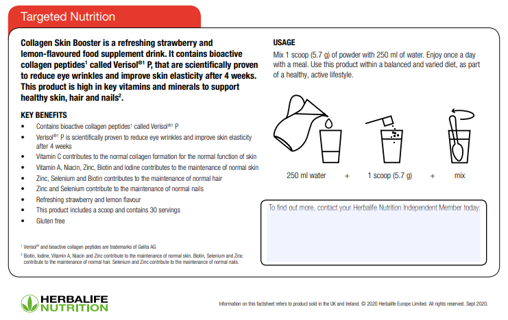 Herbalife SKIN® Collagen Beauty Booster Strawberry & Lemon