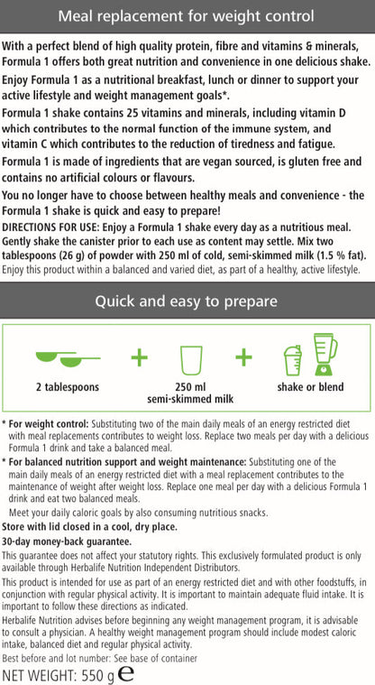 Herbalife Formula 1 packaging close-up
